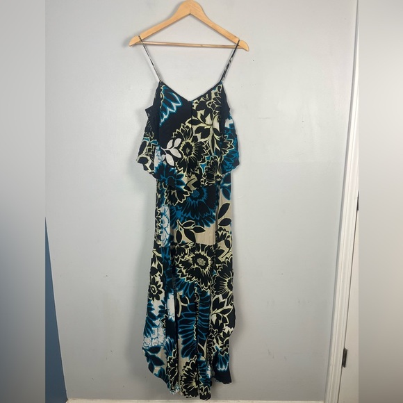 Marciano 100% Silk Floral Print High Low Slip Dress Size XS Feminine - Picture 7 of 11